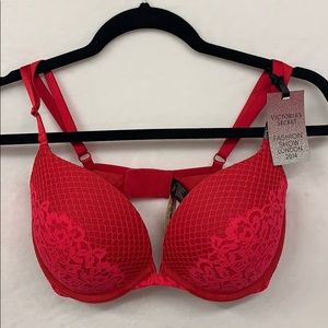 NWT VS Push Up Fishnet After Dark Rare Bra 34dd